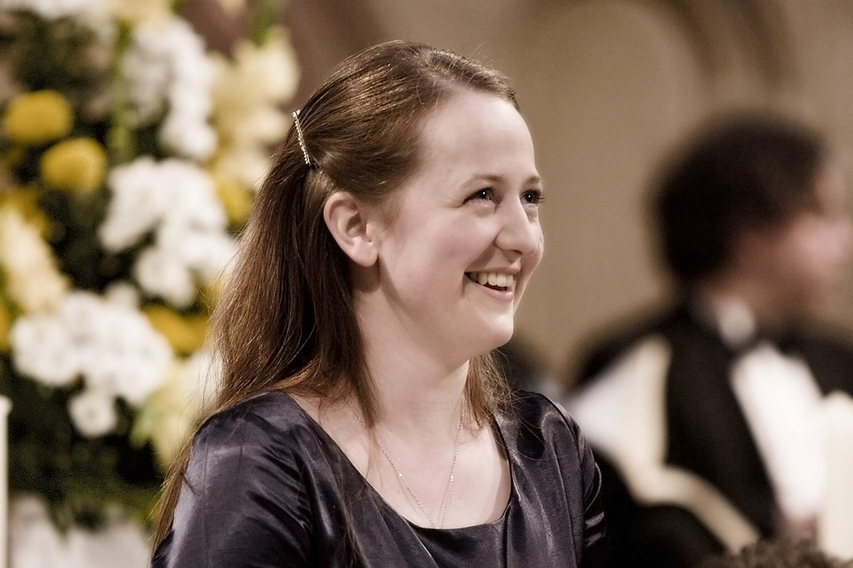 Miriam Allan (Sopran) in der Aufführung des "Messiah" in der Klosterkirche Maulbronn